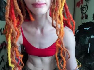 roxy_silver redhead cam babe with small tits offer their holes for hot live sex