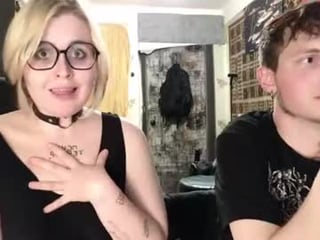 _gothpunk_ hairy pussy cam girl sucks cock and gets hard penetration