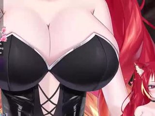 lewdfoxy_vt cam girl with big tits gets deep penetration from fuck mashine